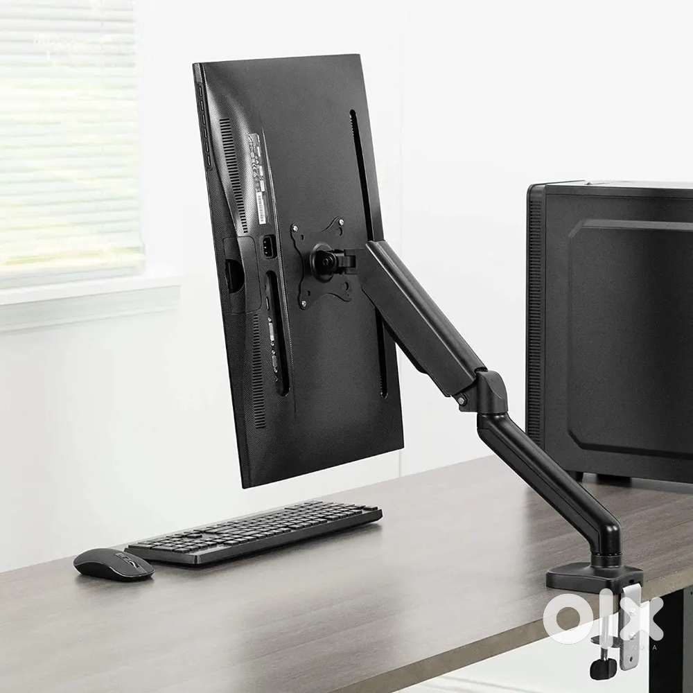 Hydraulic premium monitor arm and laptop tray