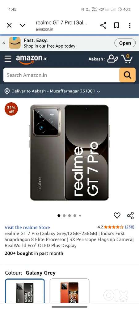 Realme Gt 7 Pro 12/256 Argent Sell Today