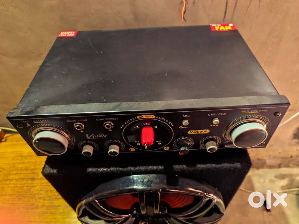 5200,1943 transistor 1000w amplifier, 2(12inch) subwoofer with box