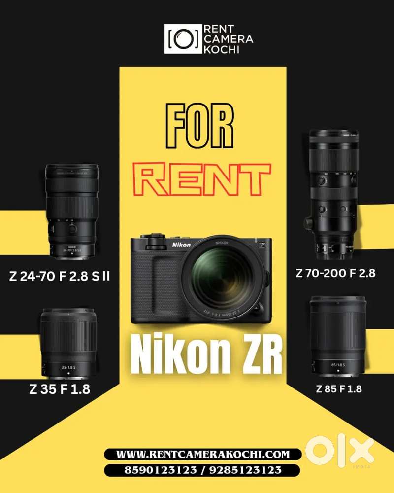 Nikon ZR Cinimatic camera Available for rent. Z mount lens for rent