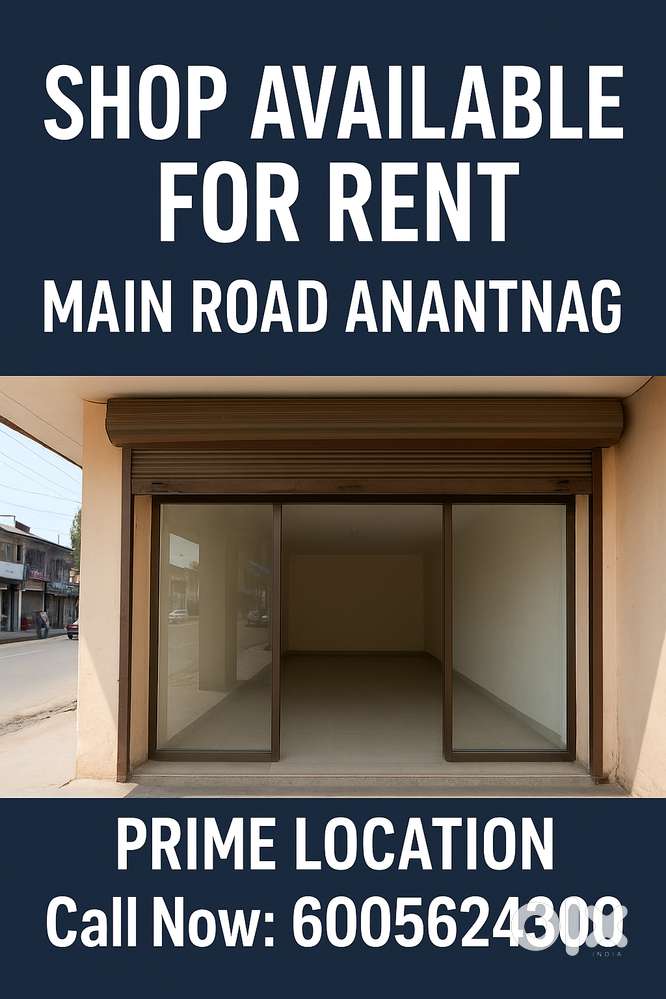 Furnished Shop available on Adv. & Rent