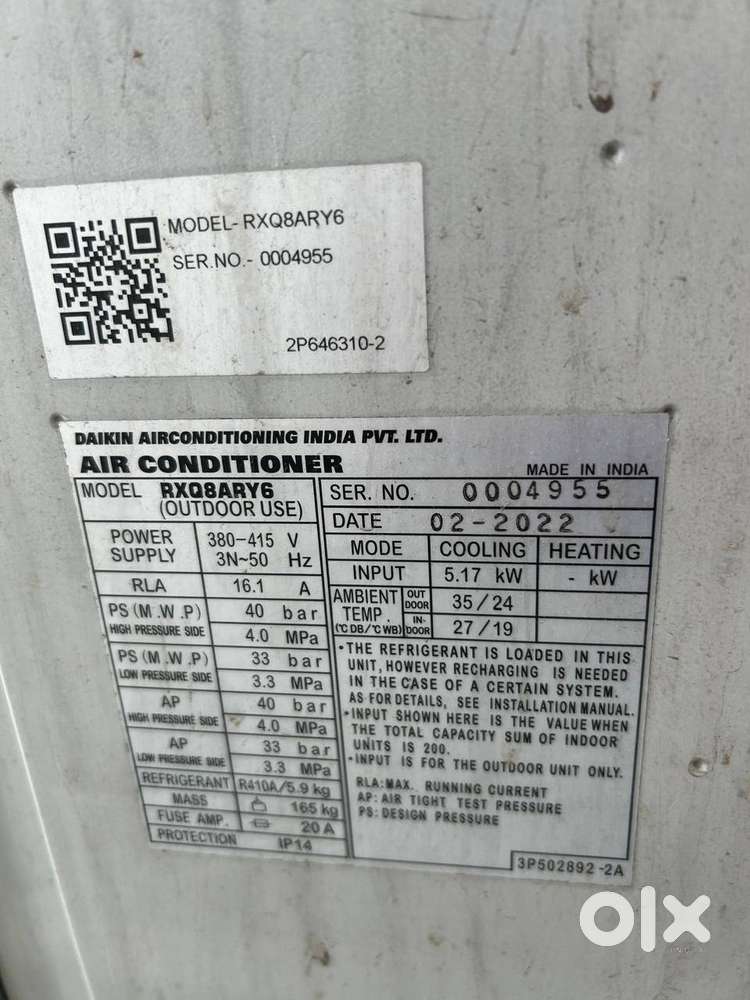 DAIKIN VRV X AVAILABLE FOR SALE,FOUR CASSETTE IDU ,HIGH WALL IDU,ONE W