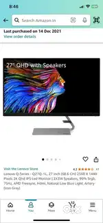Lenovo Q series 32 inch monitor