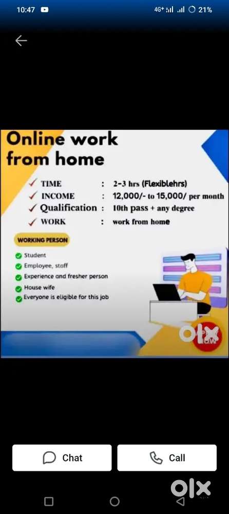 WORK from home any person interested and serious person