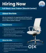 Full Stack Java Trainer (Ranchi Center)