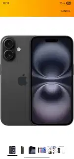 Iphone 16, 128 gb black
