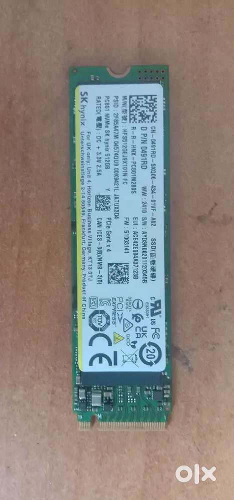 Ssd 512 GB nvme M.2 for sell