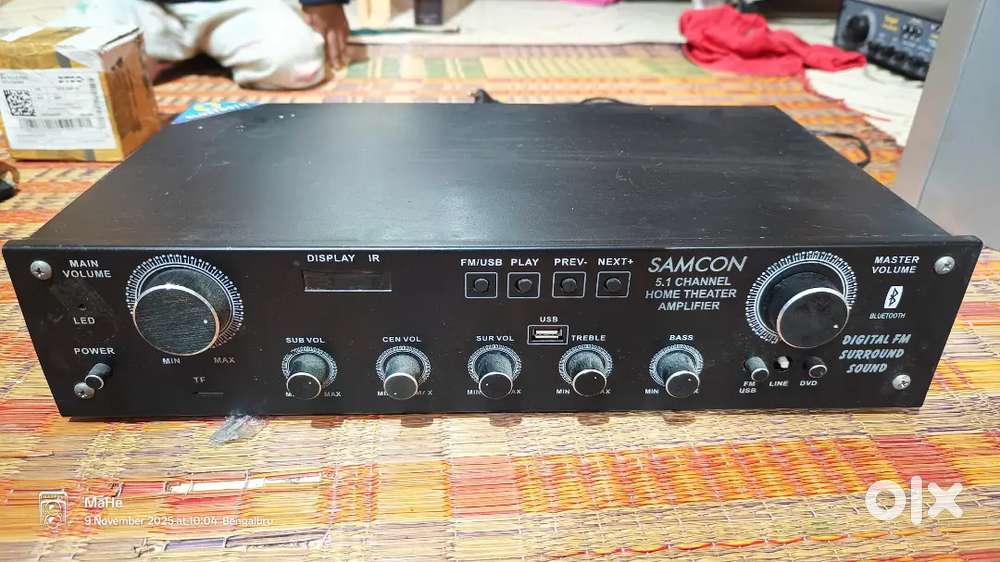 Home theatre, Amplifier, Sony subwoofer, FnD speakers