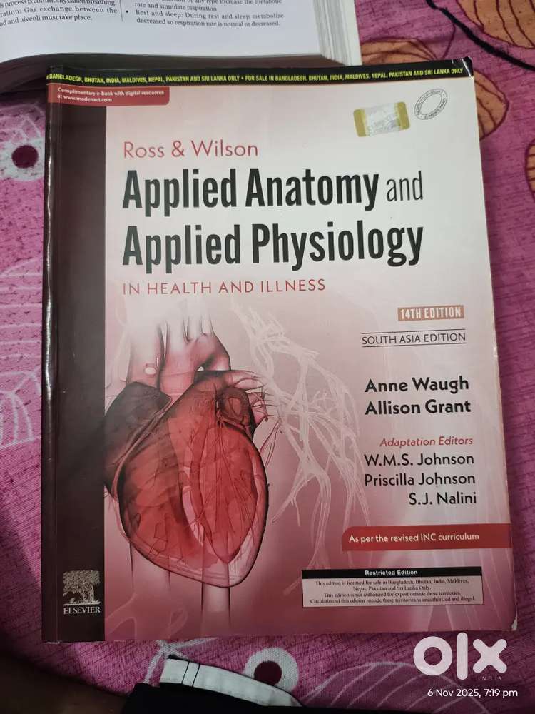 Applied Anatomy and Applied Physiology (Ross & Willson)14th EDITION