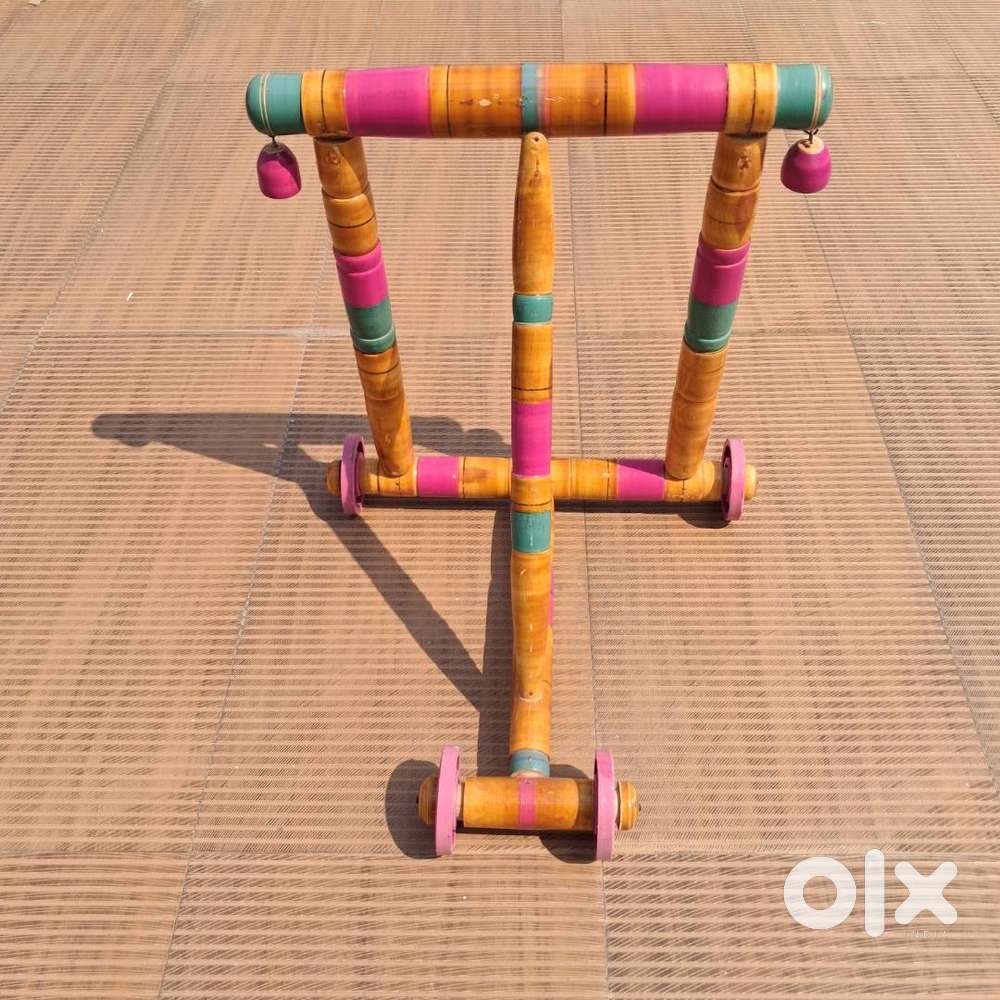 Traditional Handmade Wooden Activity Baby Walker for Kids Toddlers.