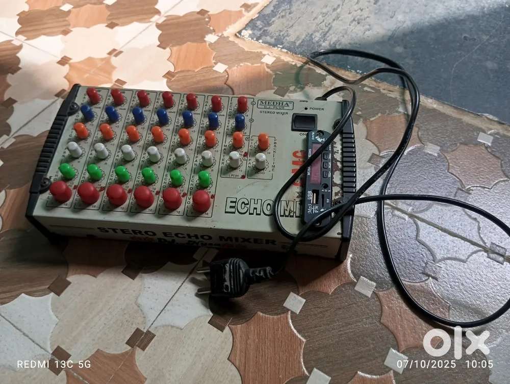 6 channel audio mixer USB, echo, reberv