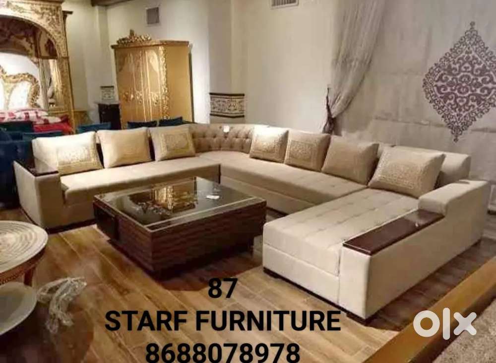 Premium quality U shape sofa set available in starf furniture