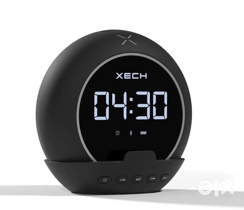 XECH Ellipse Digital Alarm Clock with Bluetooth Speaker