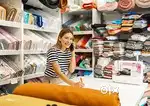 Fabric sales, hemming, saree falls stitching
