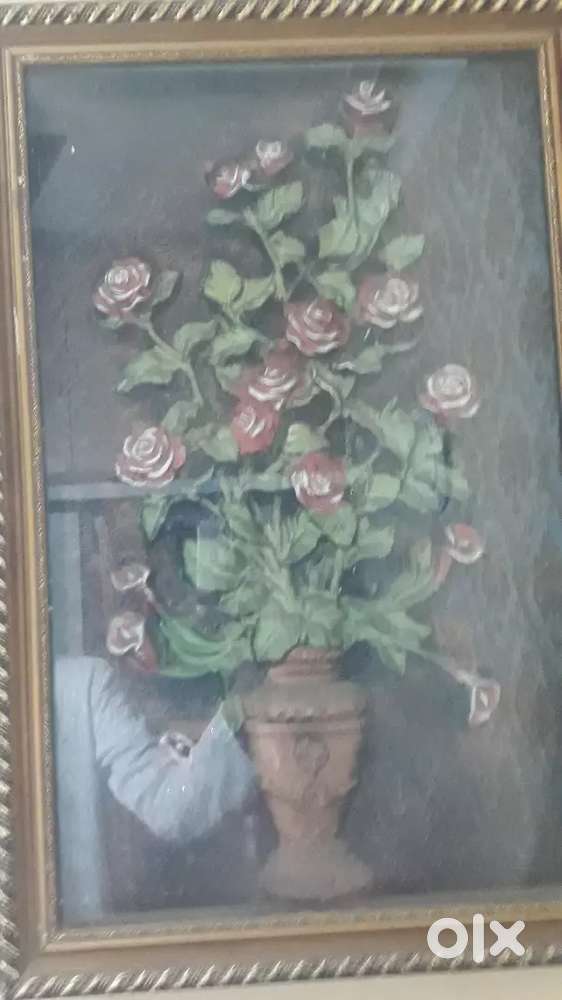Old paint art in mirror