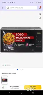 Only box open LG microwave oven