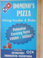 Vacancy for Delivery Boy Domino's pizza