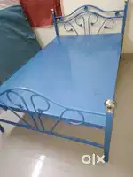 Ceiling fan, iron cot, double size bed, plastic dining table,fridge