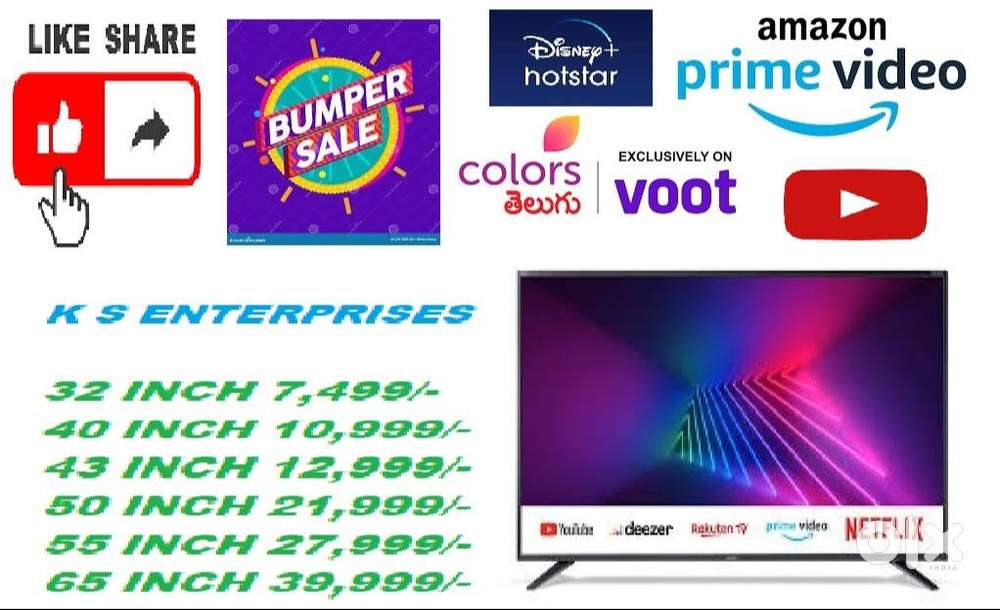 43 INCH FULL HD SMART LED TV @12,999/-