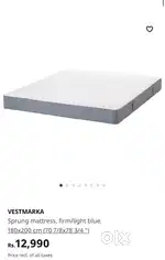 IKEA Bed frame with sprung mattress and storage