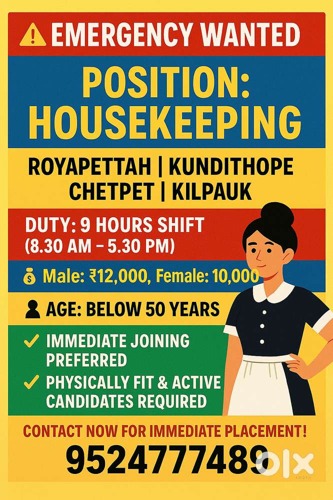 HOUSE KEEPING MALE & FEMALE