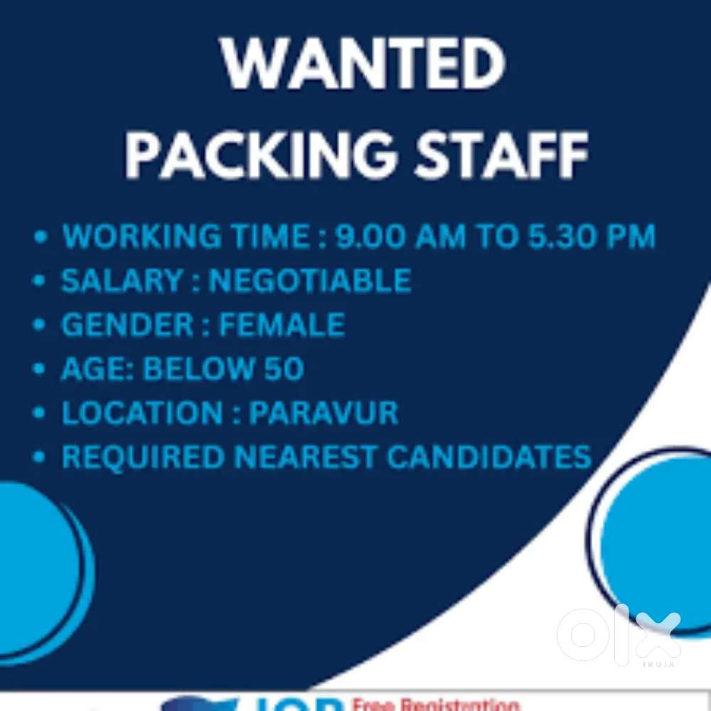 Packing Staff / Office Maintanence