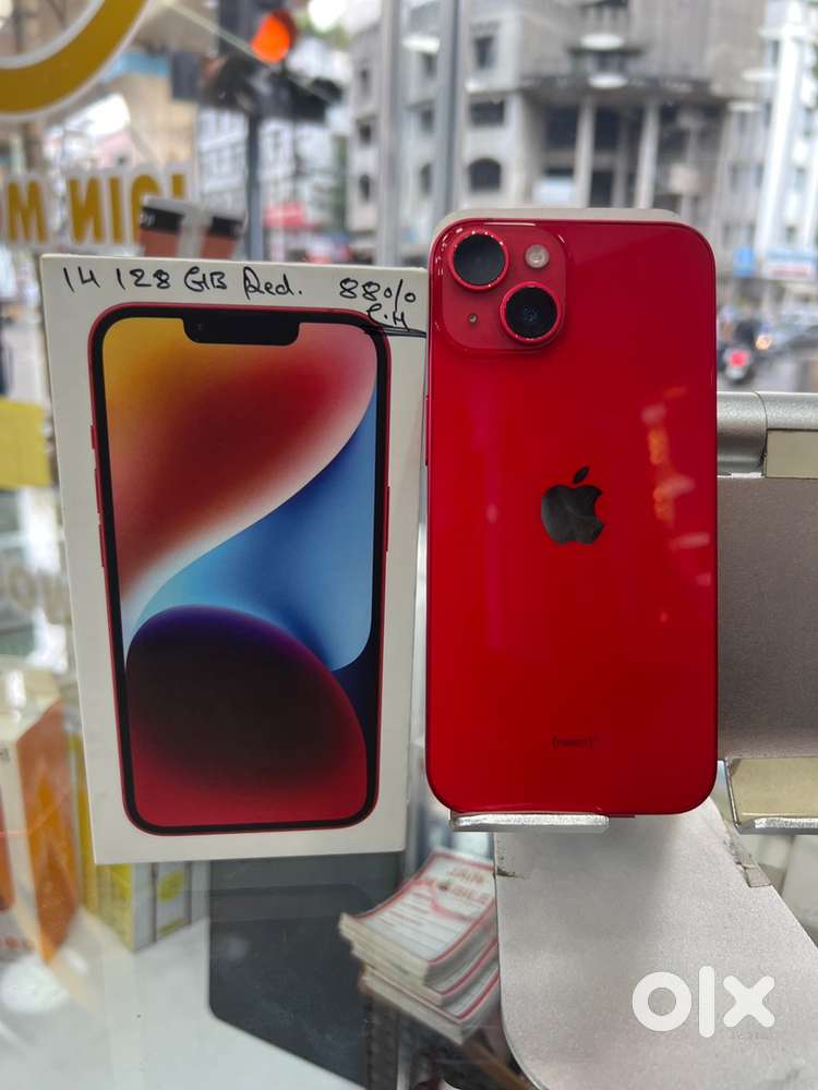 I phone 14 128 gb red (jain mobile)