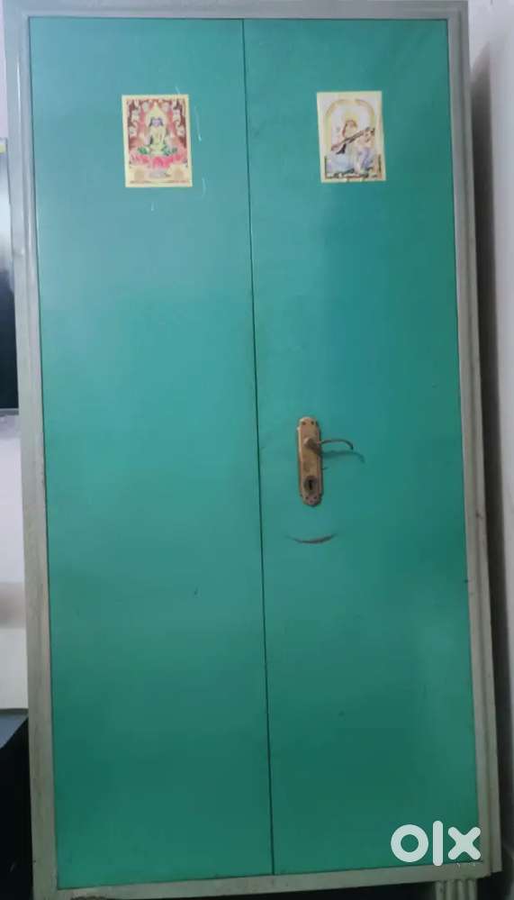 Godrej almirah, dinning and sofa with teapoy