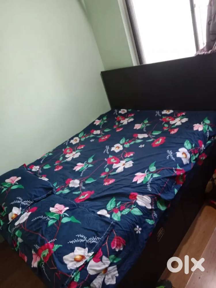 Bed with mattress