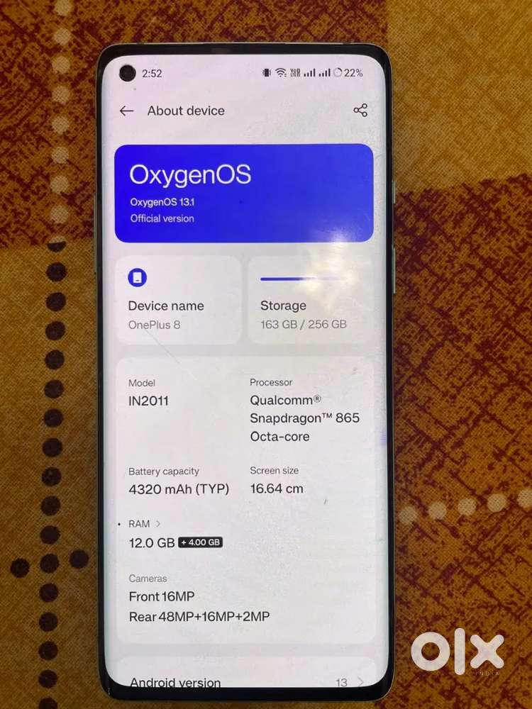 One plus 8  12gb/256gb