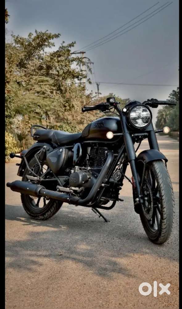 Royal Enfield 350 Stealth Black Top Model with Special Number