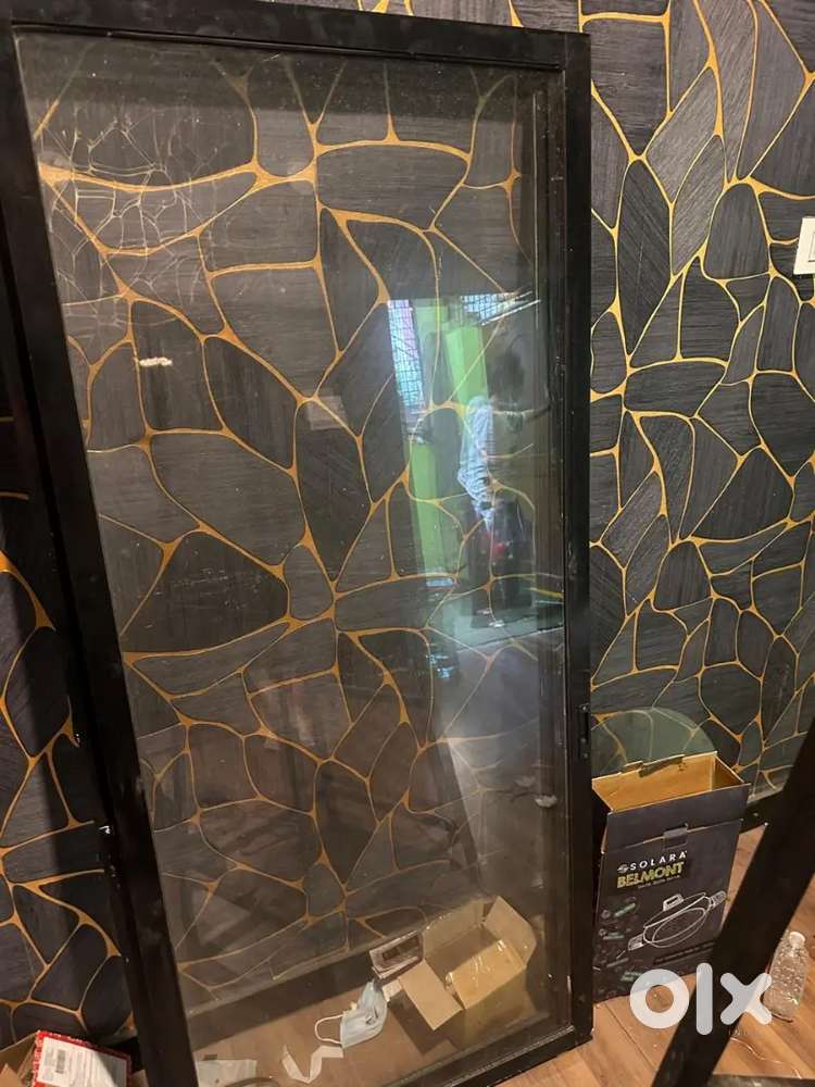 Glass window sliding 4 by 6ft and fixed Glass 6 by 8ft. with frame