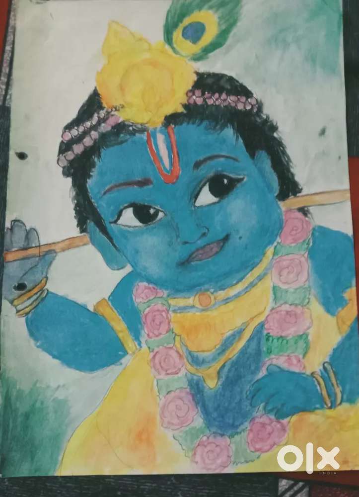 A beautiful Krishn ji painting.