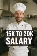 Required cook for new resturant salary upto 18k