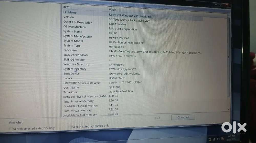 Hp all ok condition laptop