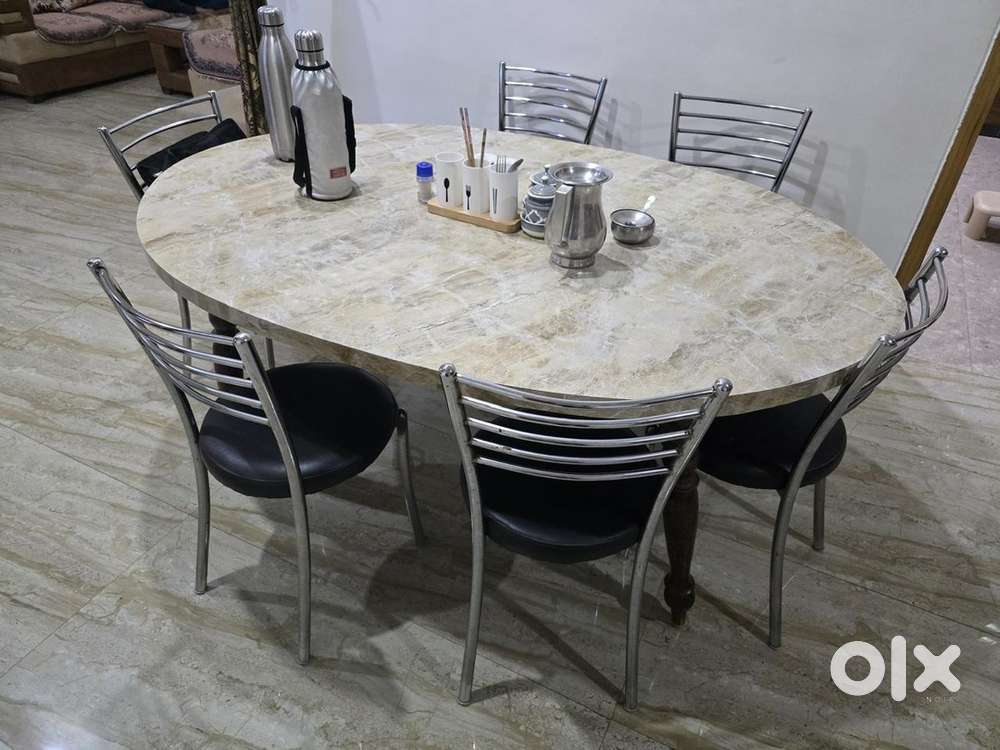 Teak wood Dining table with 6 chairs