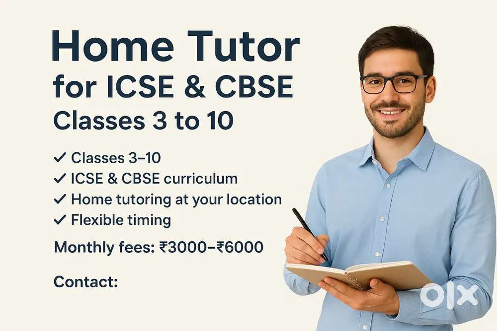 Home Tutor for ICSE & CBSE  Classes 3 to 10