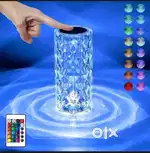 Crystal rose light lamp with 16 different colours RGB light