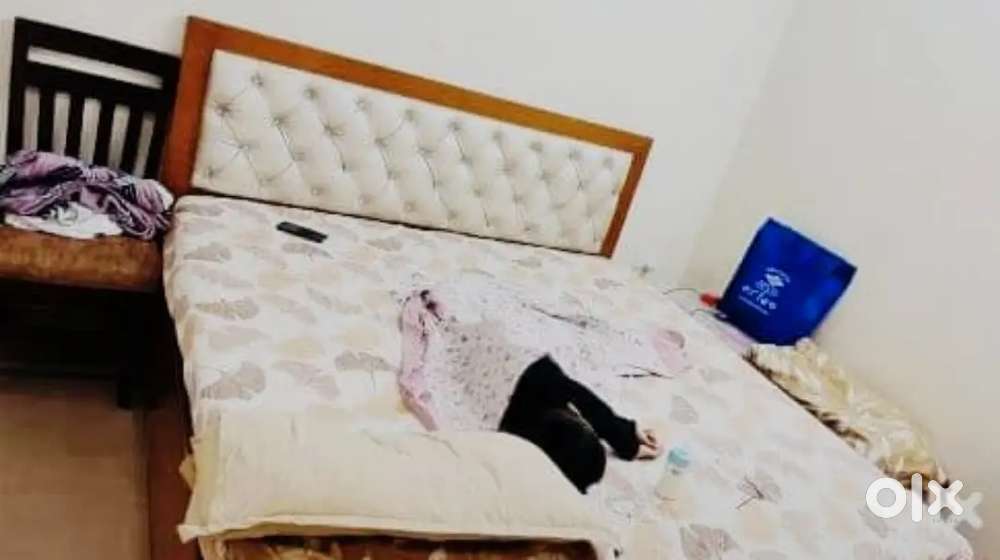 Sheesham Wood Double Bed with Mattress