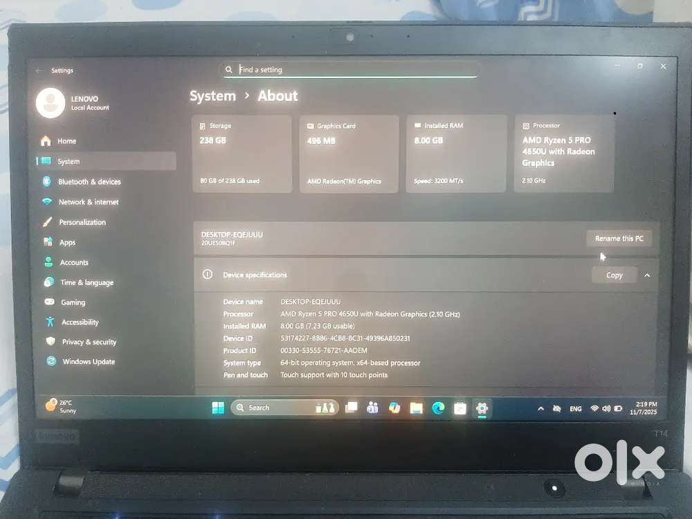 Lenovo thinkpad touchscreen