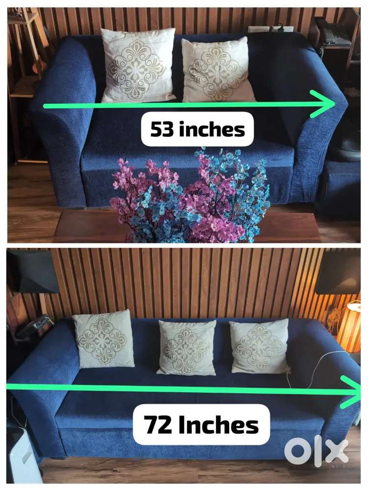 5 seater sofa set 3 yrs old fabric plus solid wood