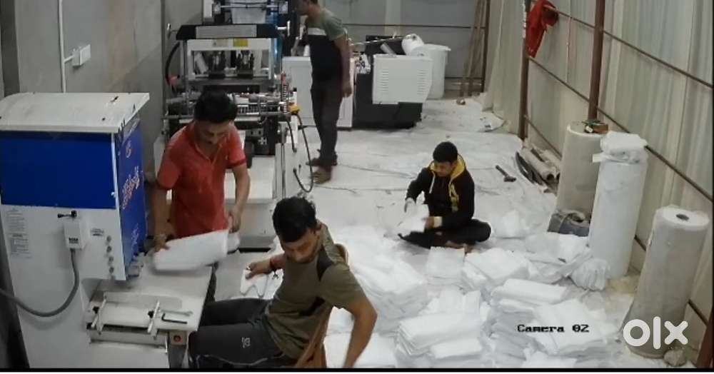 Non-Woven Bag Making Machine (Model: ZXL B 500) & Air Compressor