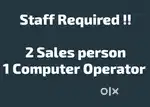 Male Sales Executive at Showroom