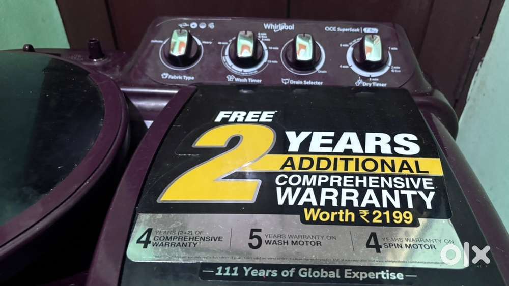 Whirphool washing machine semi auto matic