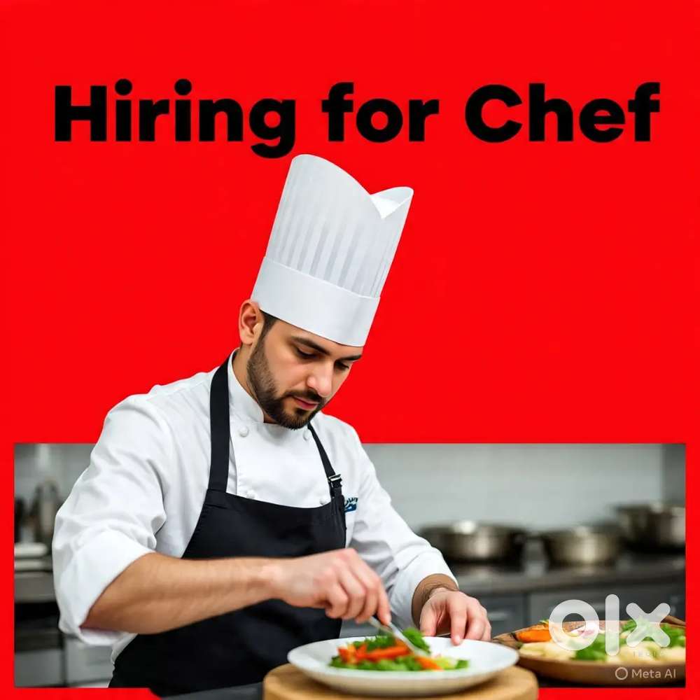 Required an Active and Punctual chef for our restaurant