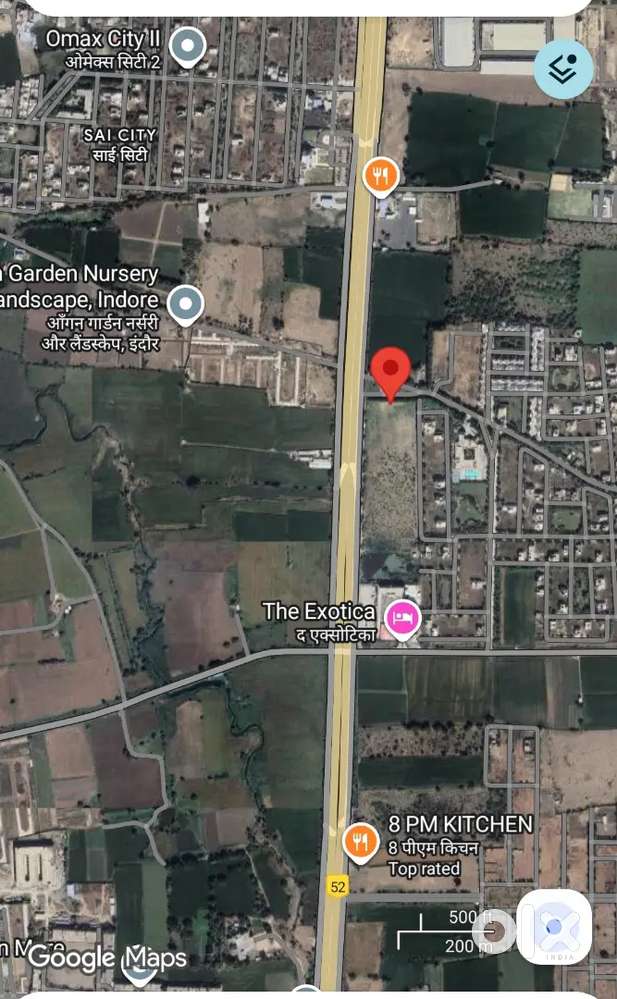 44000 sqft corner commercial plot for sale at AB Bypass road Near DLF