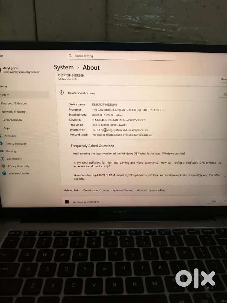 Mi notebook pro laptop