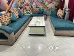 A12 seater sofa for home reliable,luxurious and table with glass desig
