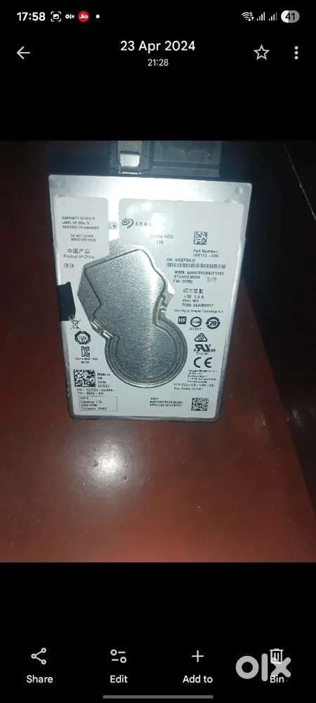 Best condition original 1tb hardisk