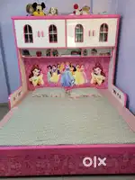 Barbie-Themed Kids Bed with Storage + 2 Mattresses  6ft x 5ft